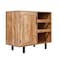 Flash Furniture Elmont Bar and Sideboard w/Shaker Style Single Door Cabinet w/Hanging Glass and Shelves, Lght Brwn NAN-F-HY-B23113-LTBRN-GG - alternate 10